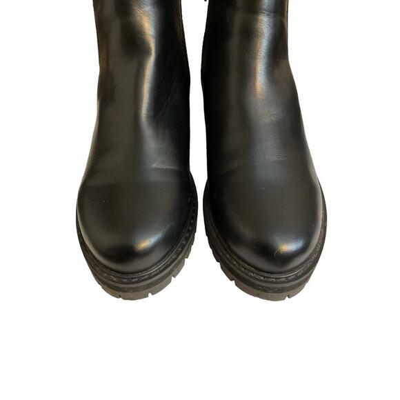 Shein Boots Women's Platform Sz 6.5M Black Ankle Side Zip Chunkly Rubber Sole - Picture 12 of 16